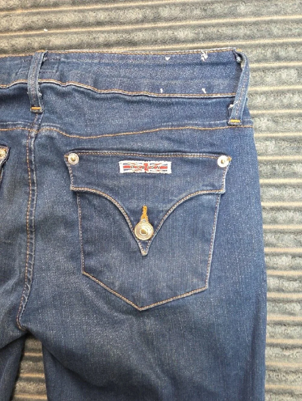 Hudson Jeans Indigo Cropped Denim Shorts with Side Slits